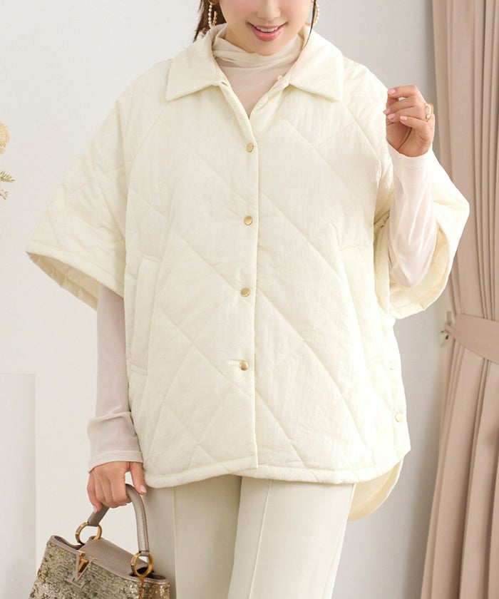 アウター ポンチョ コート レディース ファッション ゆったり オフィス きれいめ かわいい 白 オーバーサイズ 大人 ジョイントスペース