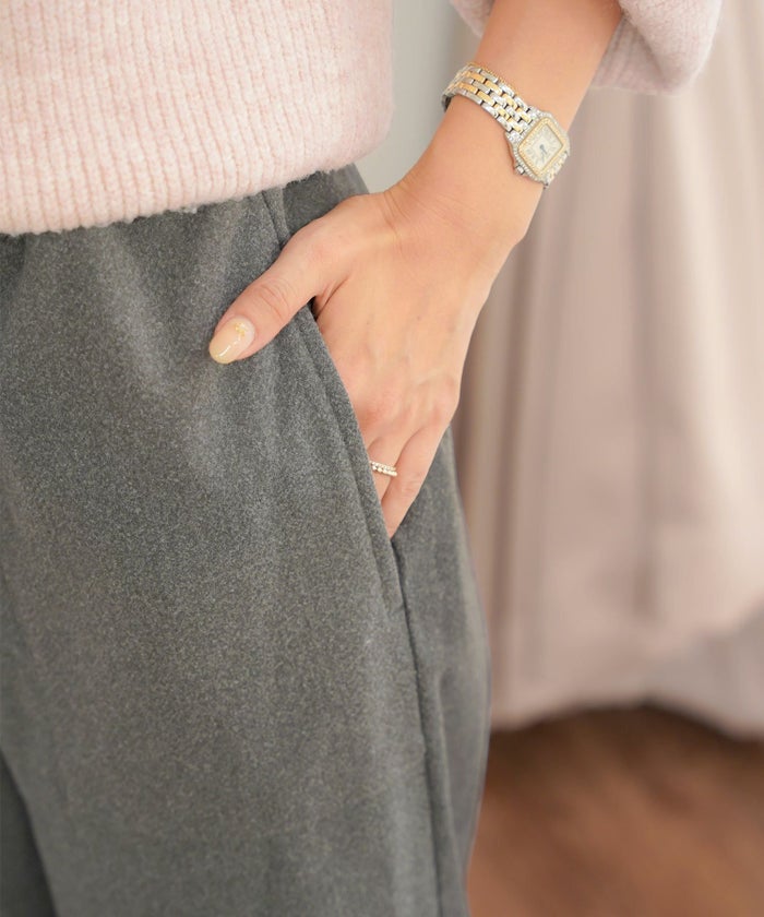 ボトムス レディース パンツ ワイドパンツ リラックス ブラウン グレー チャコール 秋 冬