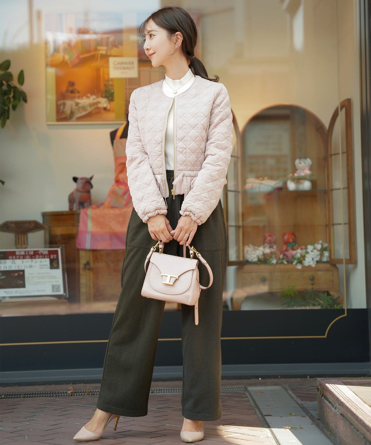 ボトムス レディース パンツ ワイドパンツ リラックス ブラウン グレー チャコール 秋 冬