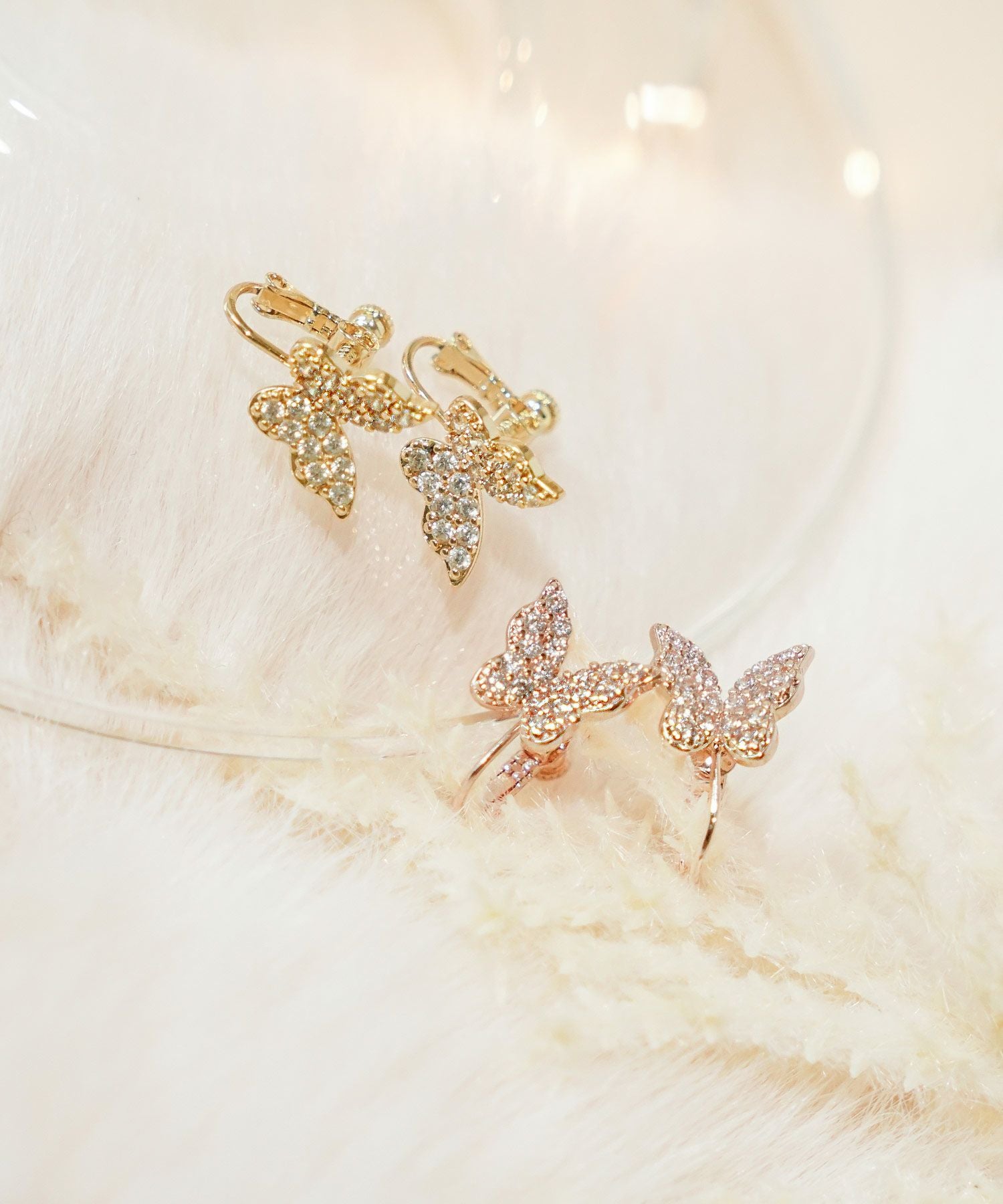 バタフライ モチーフ イヤリング le reve vaniller 全2色｜lvn985-2184