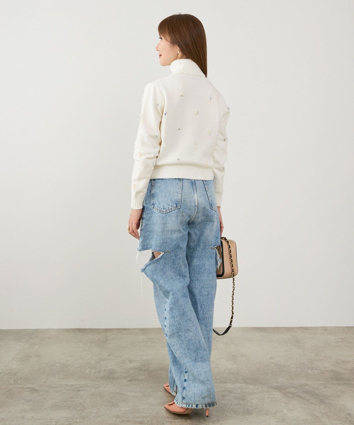 手洗い可 レディース 長袖 大人可愛い 上品 きれいめ オフィス 大人カジュアル フェミニン ジョイントスペース