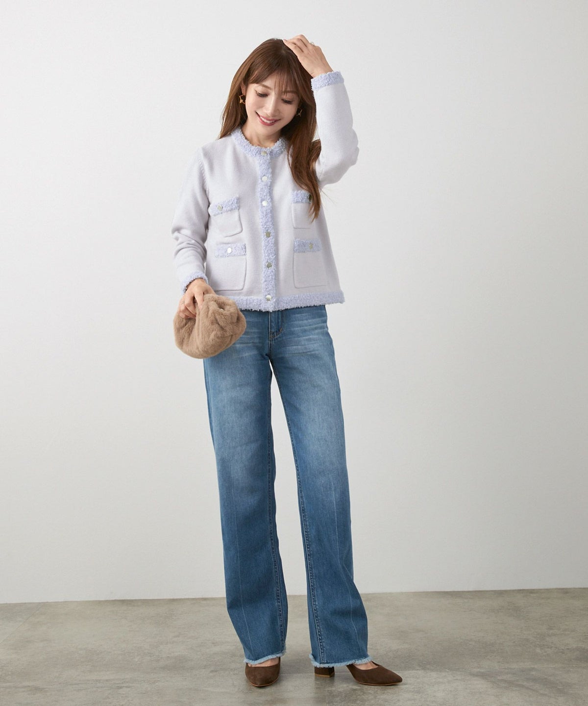 手洗い可 レディース 長袖 大人可愛い 上品 きれいめ オフィス 大人カジュアル フェミニン ジョイントスペース