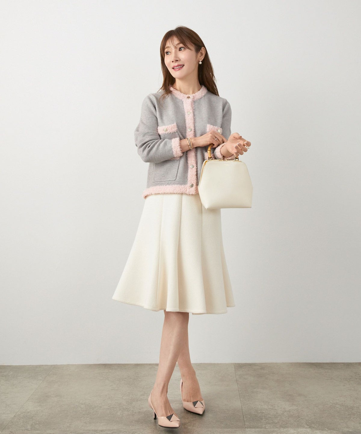 手洗い可 レディース 長袖 大人可愛い 上品 きれいめ オフィス 大人カジュアル フェミニン ジョイントスペース