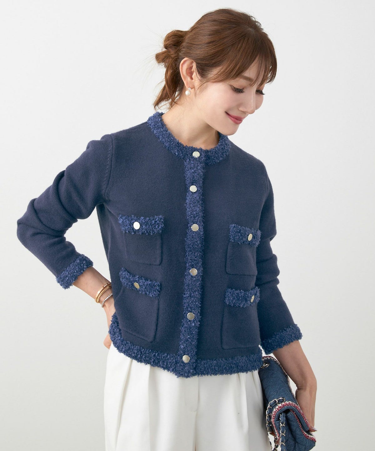 手洗い可 レディース 長袖 大人可愛い 上品 きれいめ オフィス 大人カジュアル フェミニン ジョイントスペース