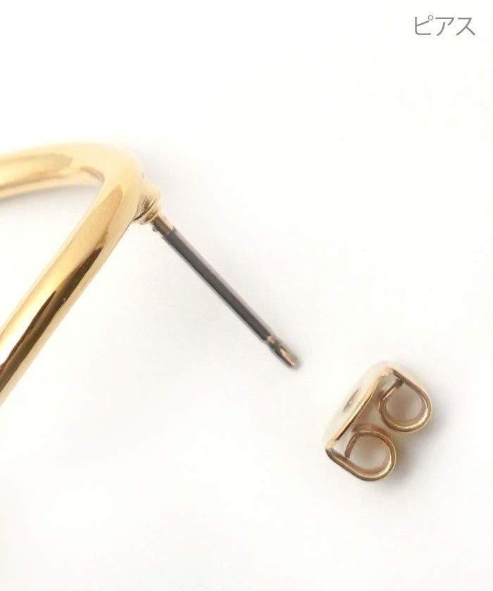 オーバル ツイスト ピアス イヤリング Oval Twist Pierce Earring