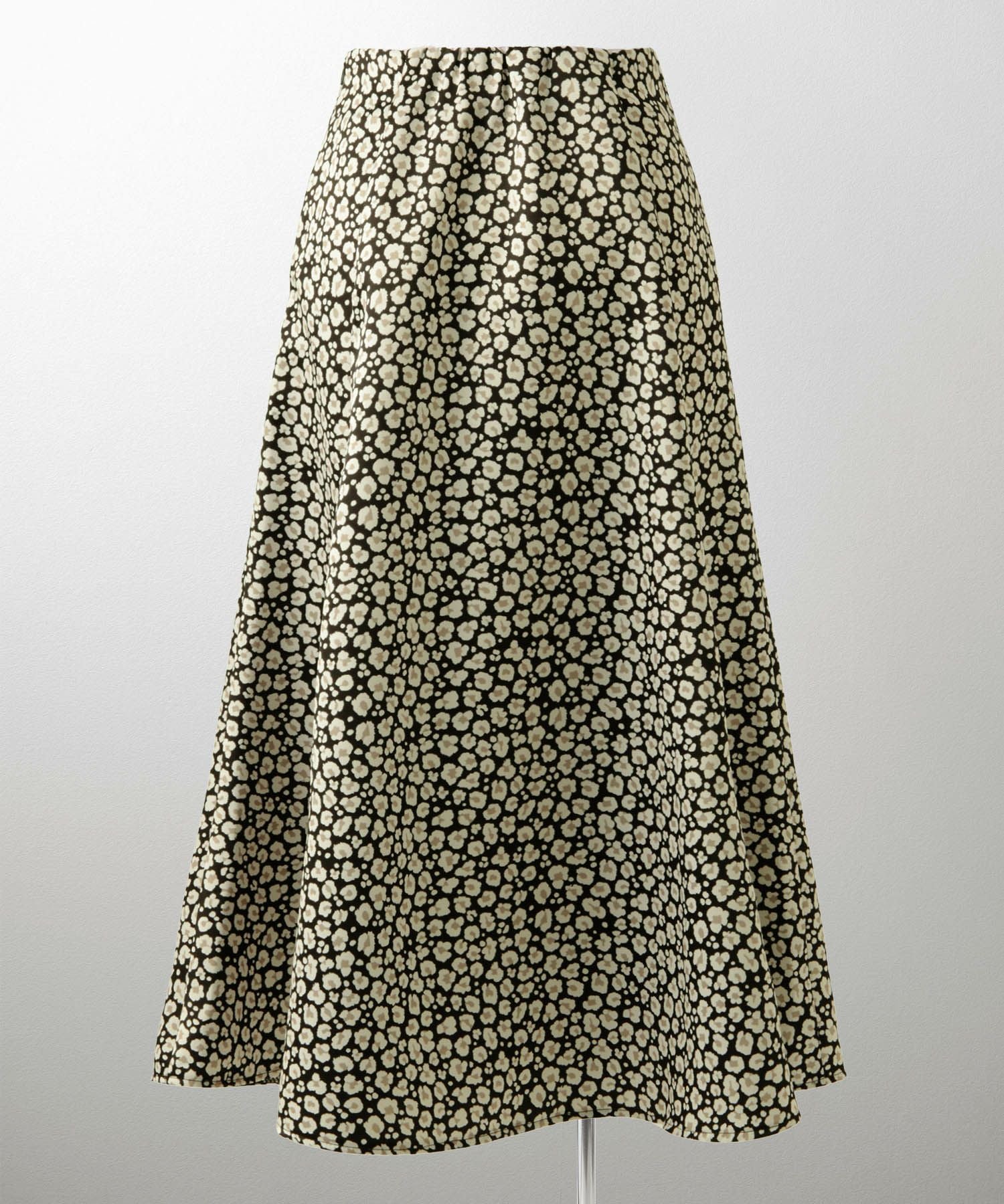 SPRING-SALE レオパード柄 セミフレア スカート HUIT 全2色｜hit641