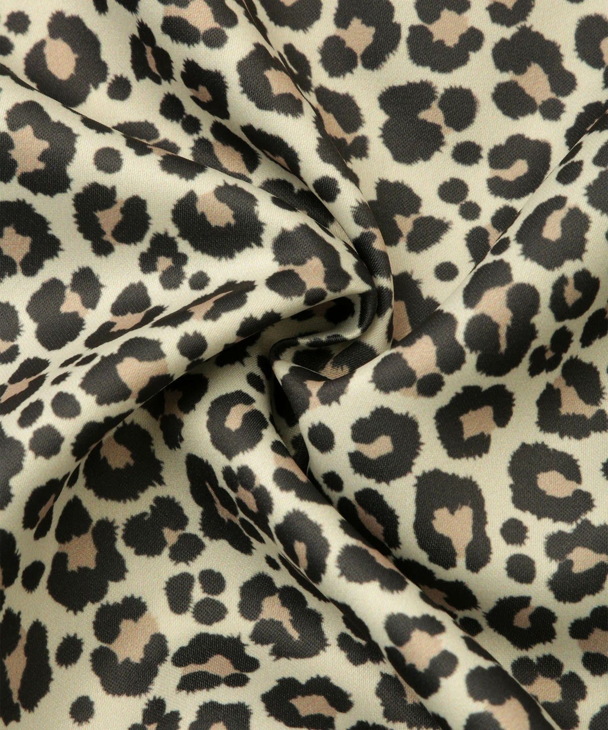 レオパード柄 セミフレア スカート レディース オールシーズン レオパード柄 セミフレア フレアスカート ミモレ丈 アイボリー/ブラック/S/M