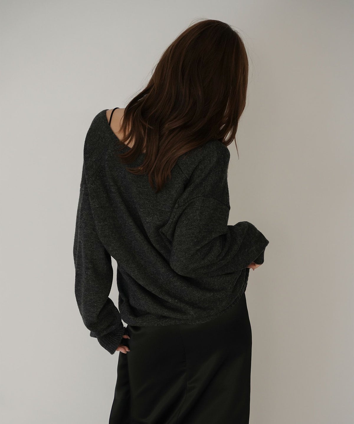 深Ｖネック オーバーニット ブルオーバー KINO THE KEI