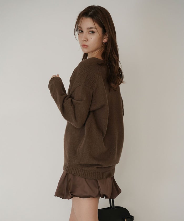 深Ｖネック オーバーニット ブルオーバー KINO THE KEI