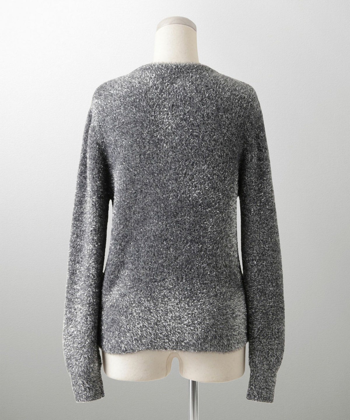 ラメシャギー ニット カーディガン トップス レディース 秋 冬 長袖 洗濯 おしゃれ オフィス 可愛い きれいめ 大人 セットアップ シルバー グレージュ ブラック M