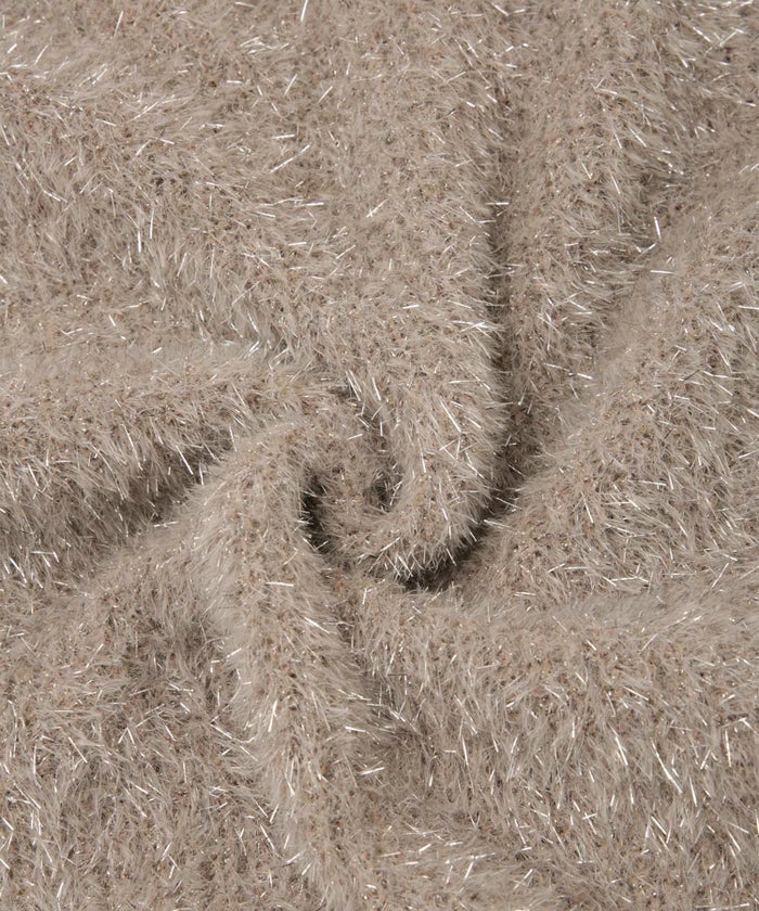 ラメシャギー ニット カーディガン トップス レディース 秋 冬 長袖 洗濯 おしゃれ オフィス 可愛い きれいめ 大人 セットアップ シルバー グレージュ ブラック M