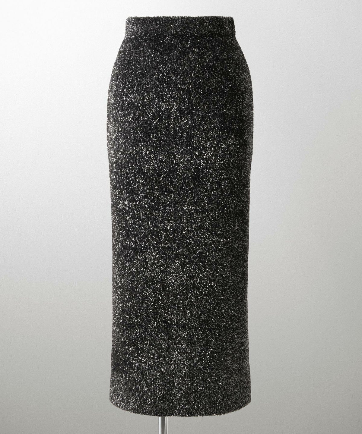 ラメシャギー ニット スカート 秋 冬 ロング ウエストゴム レディース ファッション 着回し 長め 無地 セットアップ シルバー グレージュ ブラック S M