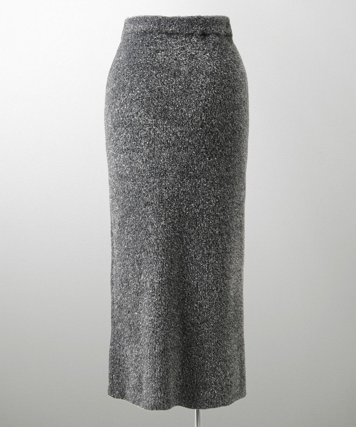 ラメシャギー ニット スカート 秋 冬 ロング ウエストゴム レディース ファッション 着回し 長め 無地 セットアップ シルバー グレージュ ブラック S M