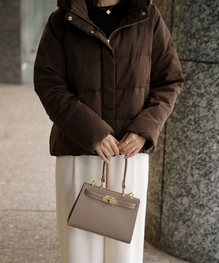 ショート丈 ダウン コート レディース アウター おしゃれ おすすめ きれいめ ビジネス 可愛い ホワイト ブラウン ブラック M