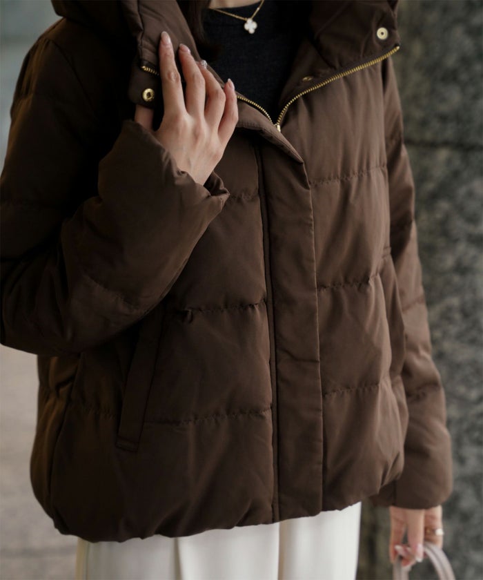 ショート丈 ダウン コート レディース アウター おしゃれ おすすめ きれいめ ビジネス 可愛い ホワイト ブラウン ブラック M