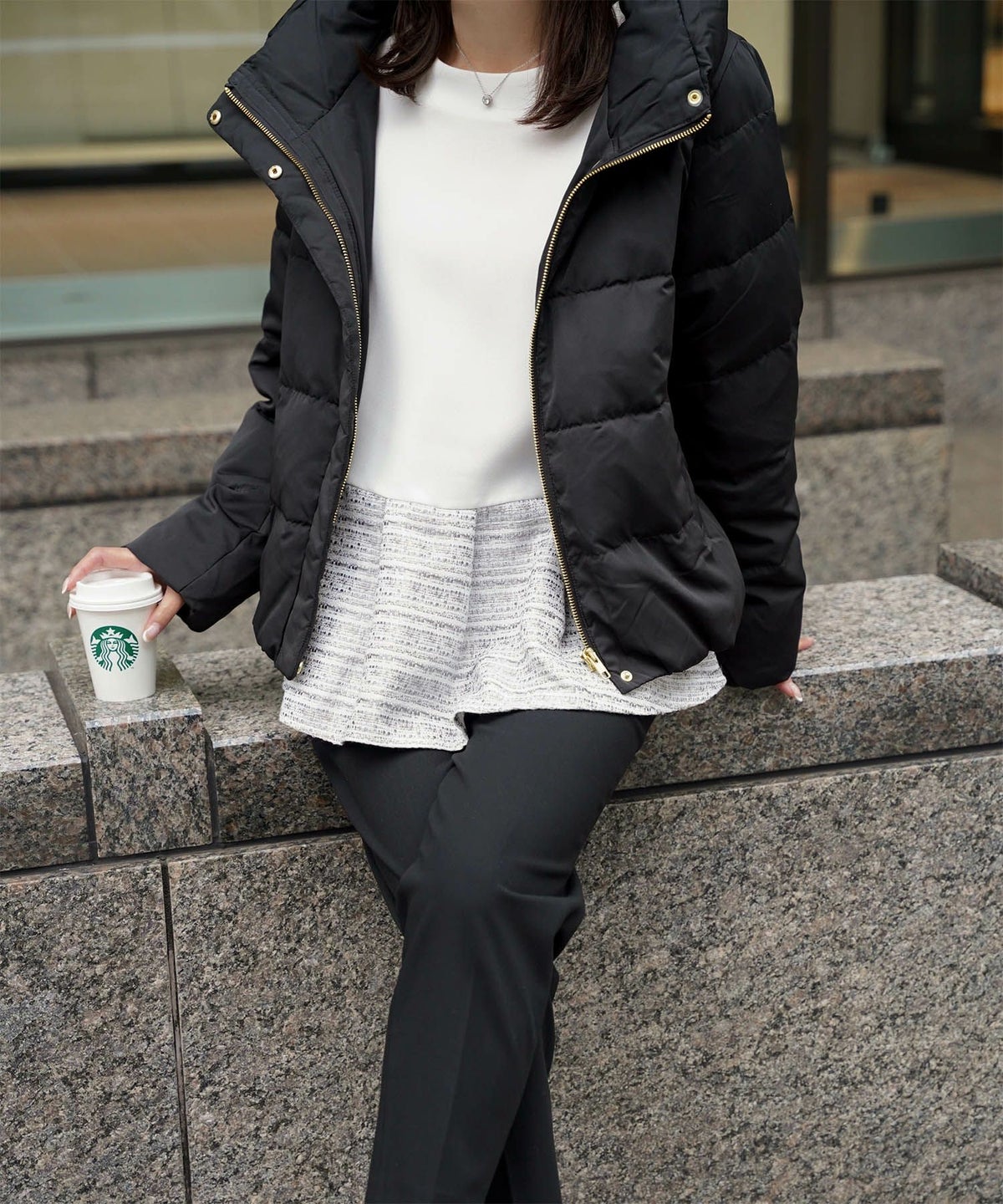 ショート丈 ダウン コート レディース アウター おしゃれ おすすめ きれいめ ビジネス 可愛い ホワイト ブラウン ブラック M