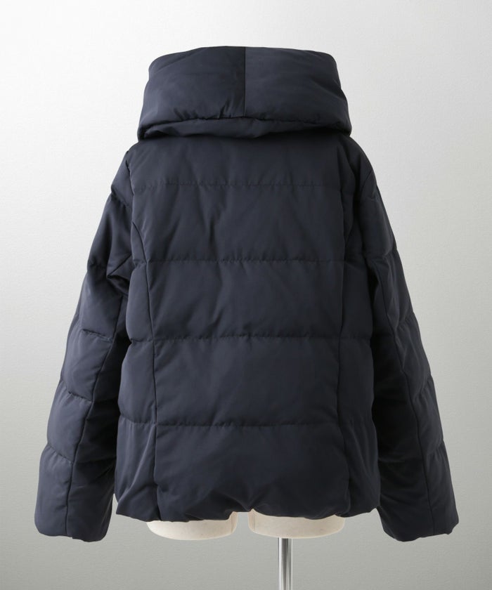 ショート丈 フード付き ダウン コート レディース アウター おしゃれ おすすめ きれいめ ビジネス 可愛い ホワイト グレージュ ネイビー ブラック M