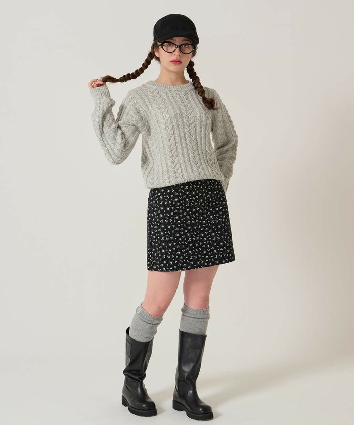 花柄/ミニ/スカート