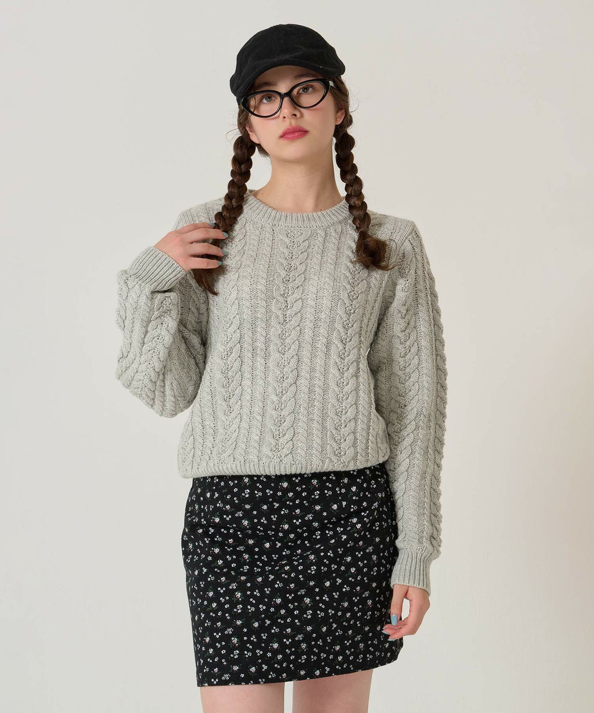 花柄/ミニ/スカート