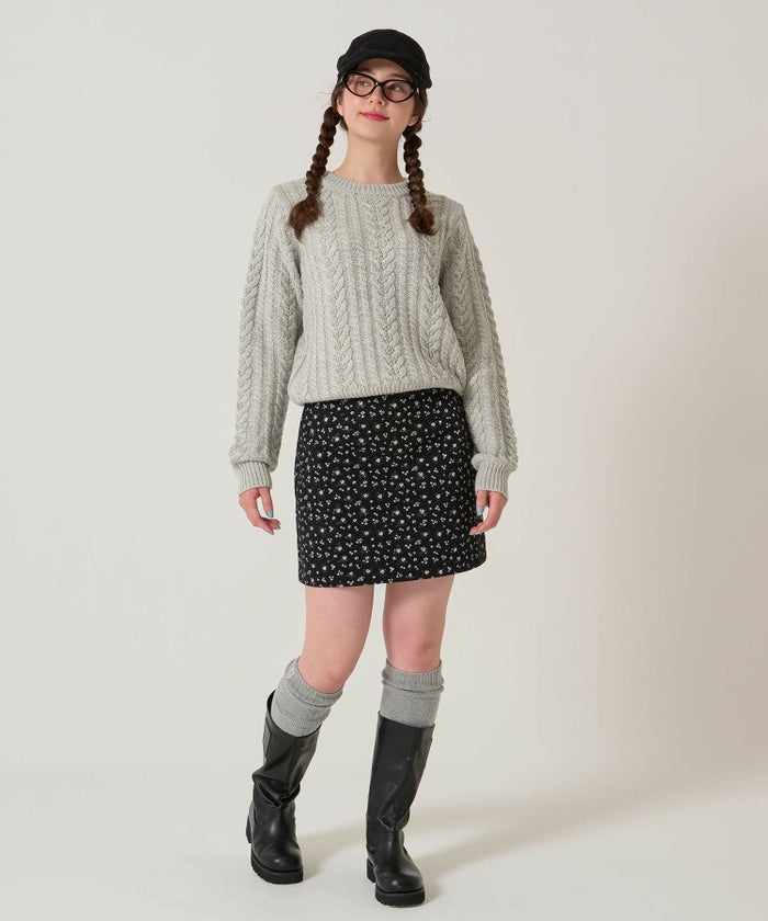 花柄/ミニ/スカート