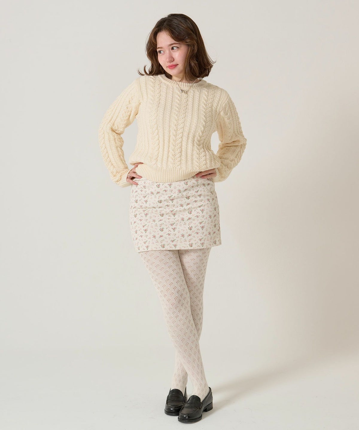 ニット/タイツ/アイボリー