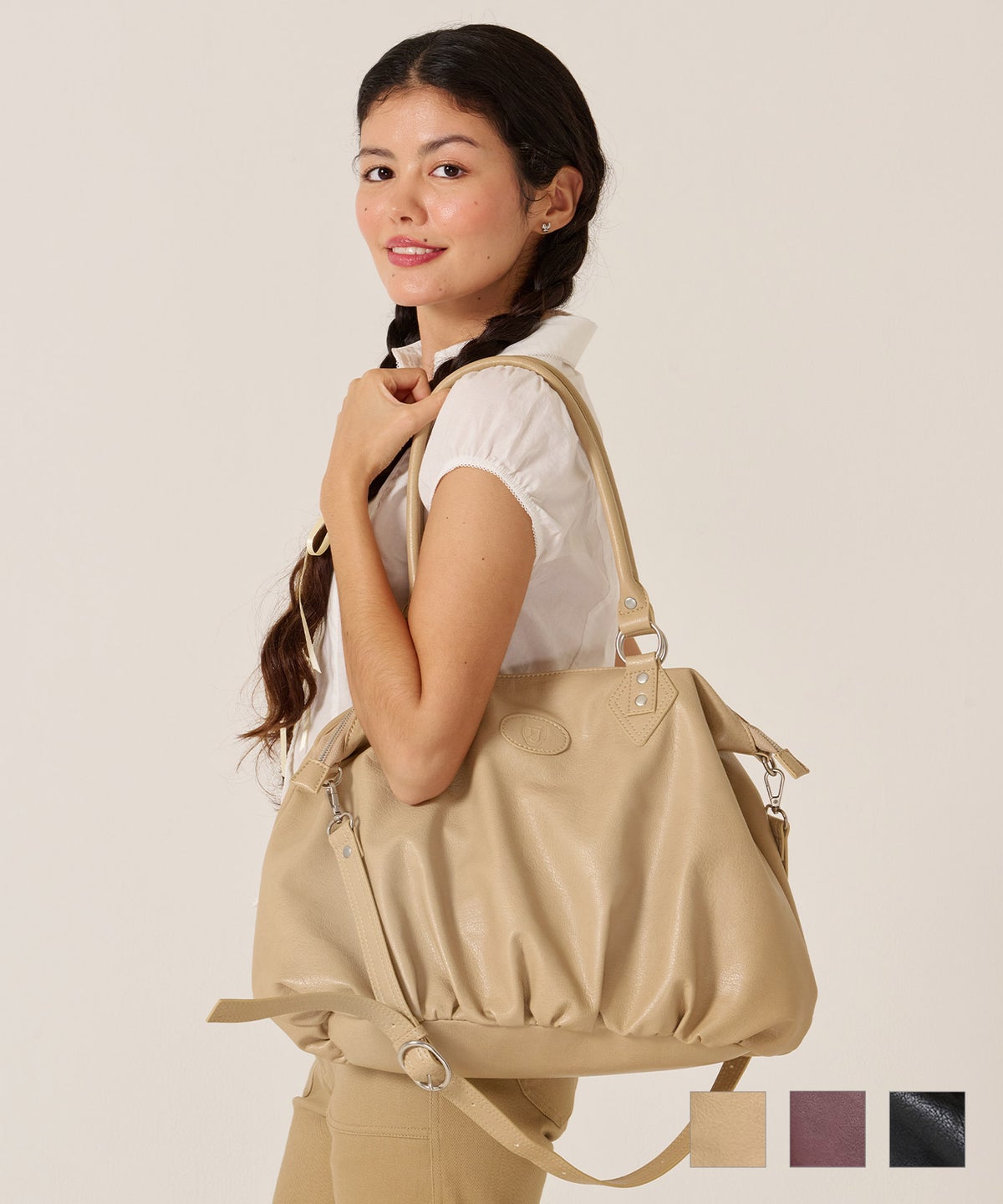  バッグ/大容量/フェイクレザー