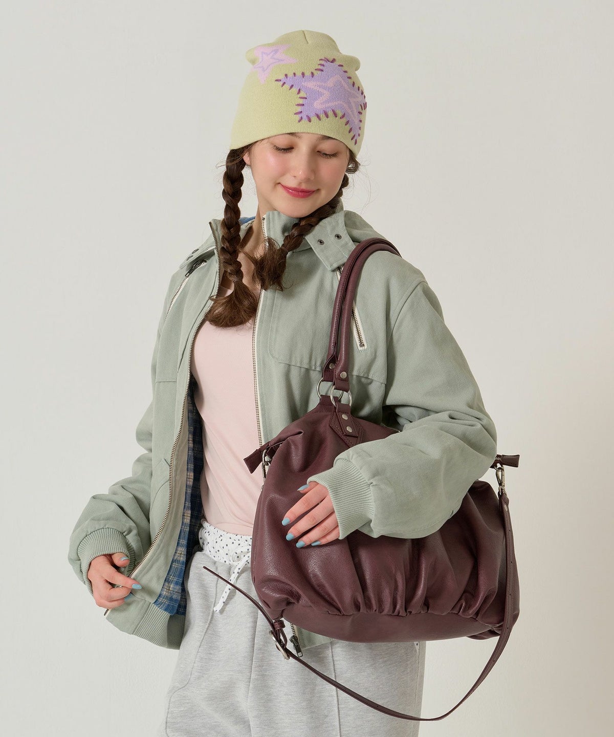  バッグ/大容量/フェイクレザー