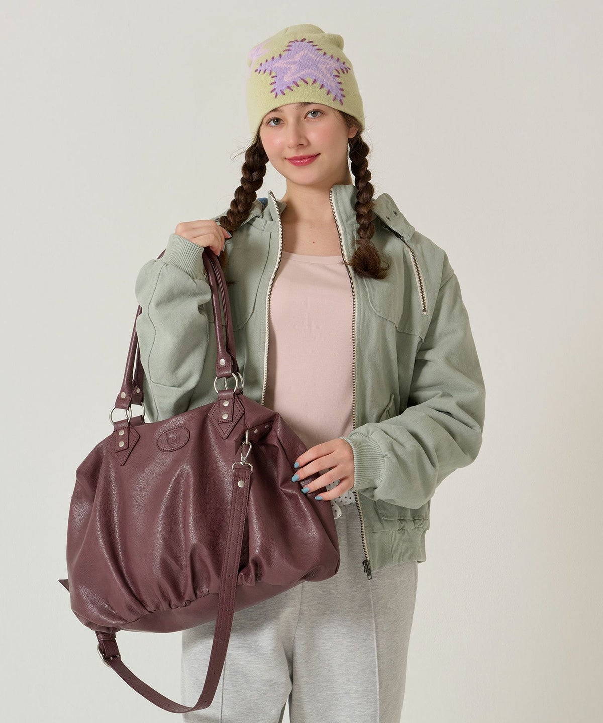  バッグ/大容量/フェイクレザー