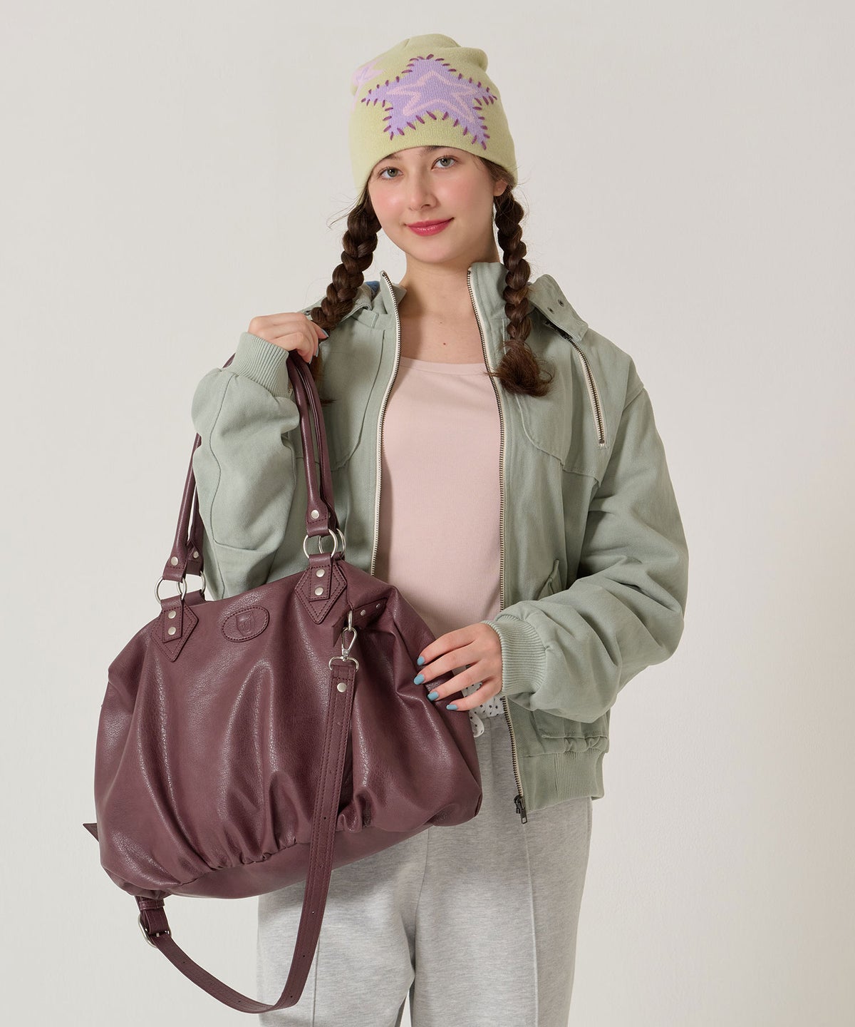  バッグ/大容量/フェイクレザー