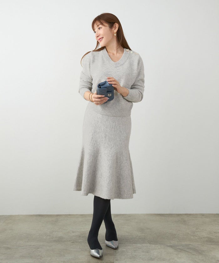 手洗い可 セットアップ対応 レディース 長袖 大人可愛い 上品 きれいめ オフィス 大人カジュアル フェミニン ジョイントスペース