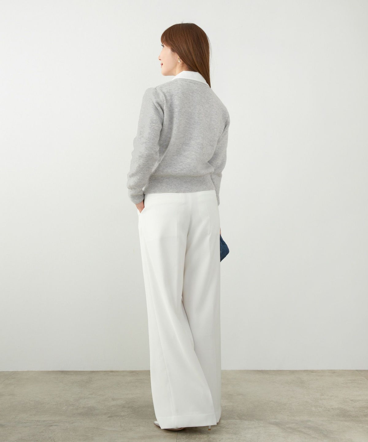 手洗い可 セットアップ対応 取り外し可 長袖 大人可愛い 上品 きれいめ オフィス 大人カジュアル フェミニン ジョイントスペース