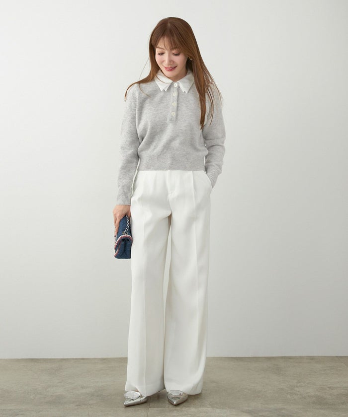 手洗い可 セットアップ対応 取り外し可 長袖 大人可愛い 上品 きれいめ オフィス 大人カジュアル フェミニン ジョイントスペース