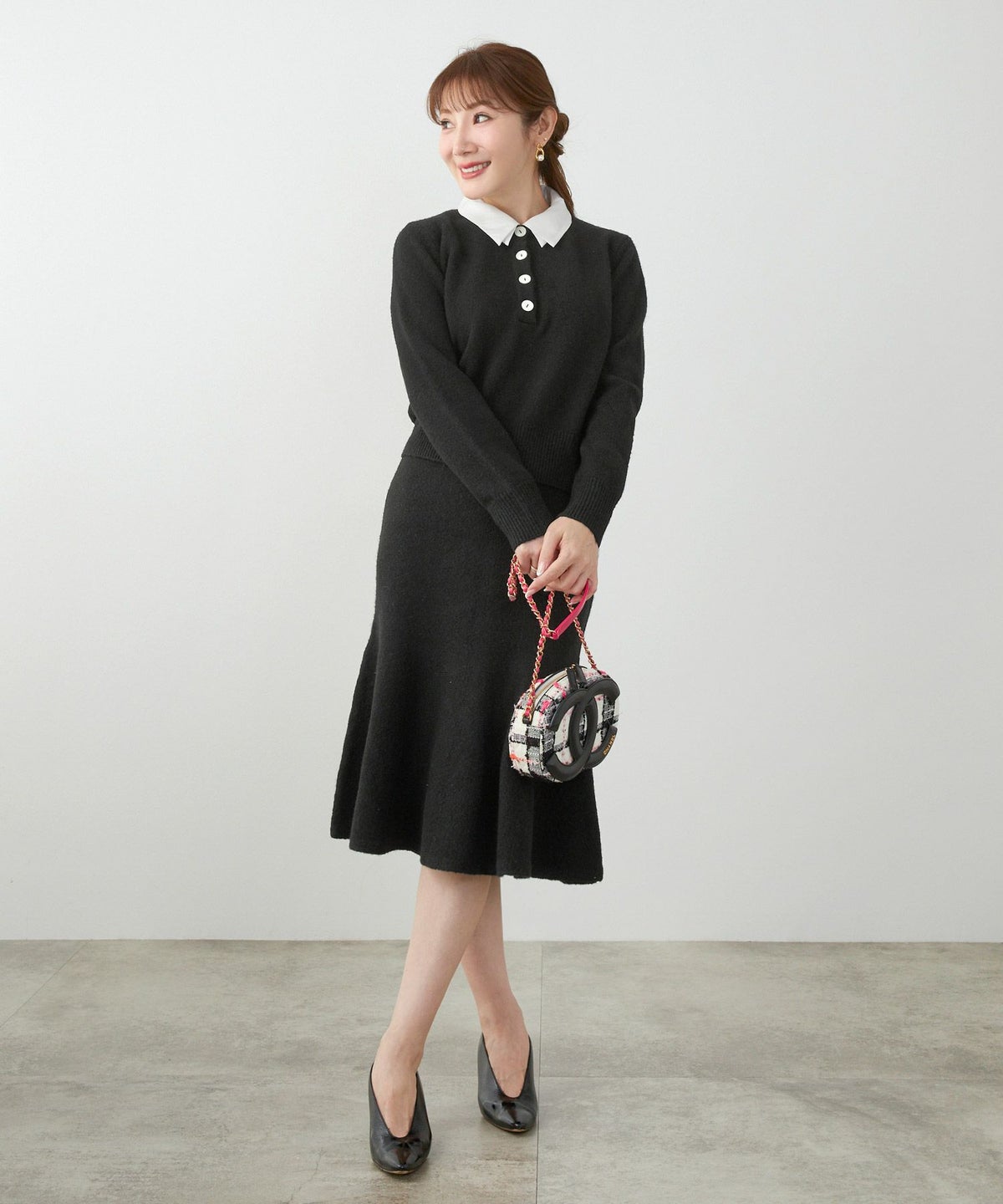 手洗い可 セットアップ対応 取り外し可 長袖 大人可愛い 上品 きれいめ オフィス 大人カジュアル フェミニン ジョイントスペース