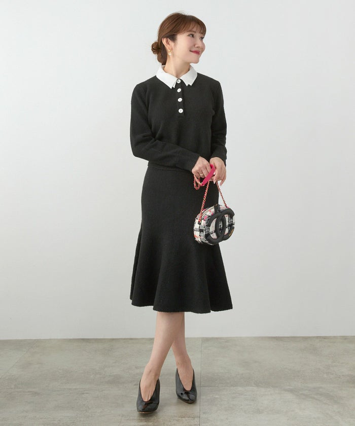 手洗い可 セットアップ対応 取り外し可 長袖 大人可愛い 上品 きれいめ オフィス 大人カジュアル フェミニン ジョイントスペース