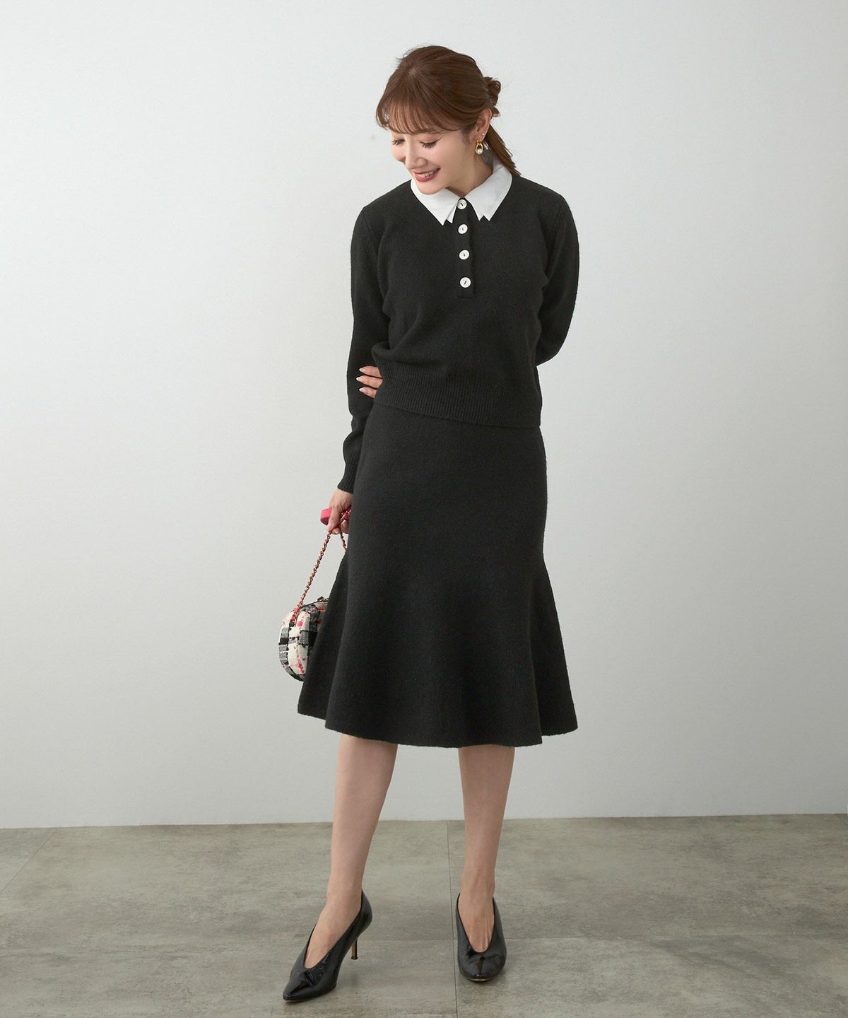 手洗い可 セットアップ対応 レディース 大人可愛い 上品 きれいめ 体型カバー オフィス 大人カジュアル フェミニン ジョイントスペース