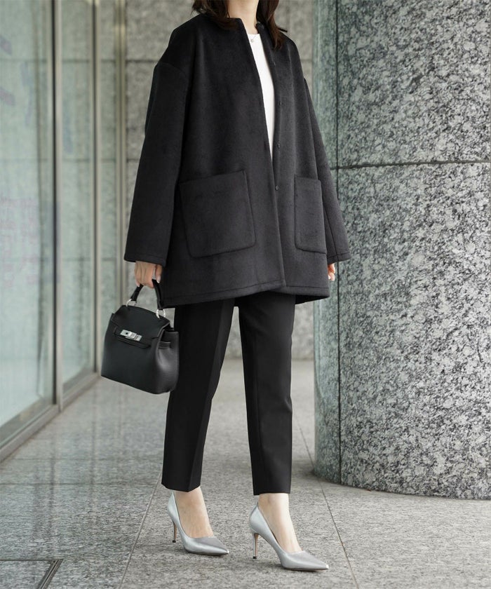 ライナー ベスト付き コート アウター レディース キルティング ベスト 2way 暖かい 可愛い きれいめ サックス ベージュ ブラック M