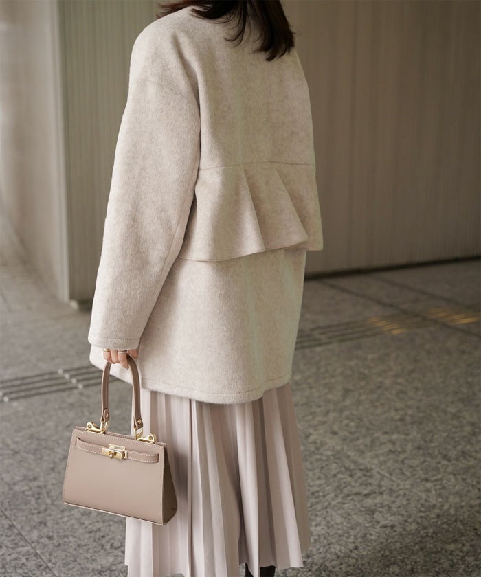 ライナー ベスト付き コート アウター レディース キルティング ベスト 2way 暖かい 可愛い きれいめ サックス ベージュ ブラック M