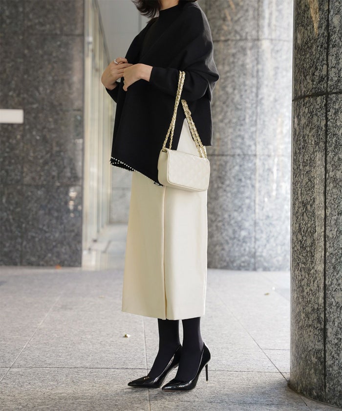 ストール付きニットプルオーバー 2点セット レディース アンゴラタッチ 秋 冬 アイボリー ピンク サックス ブラック M