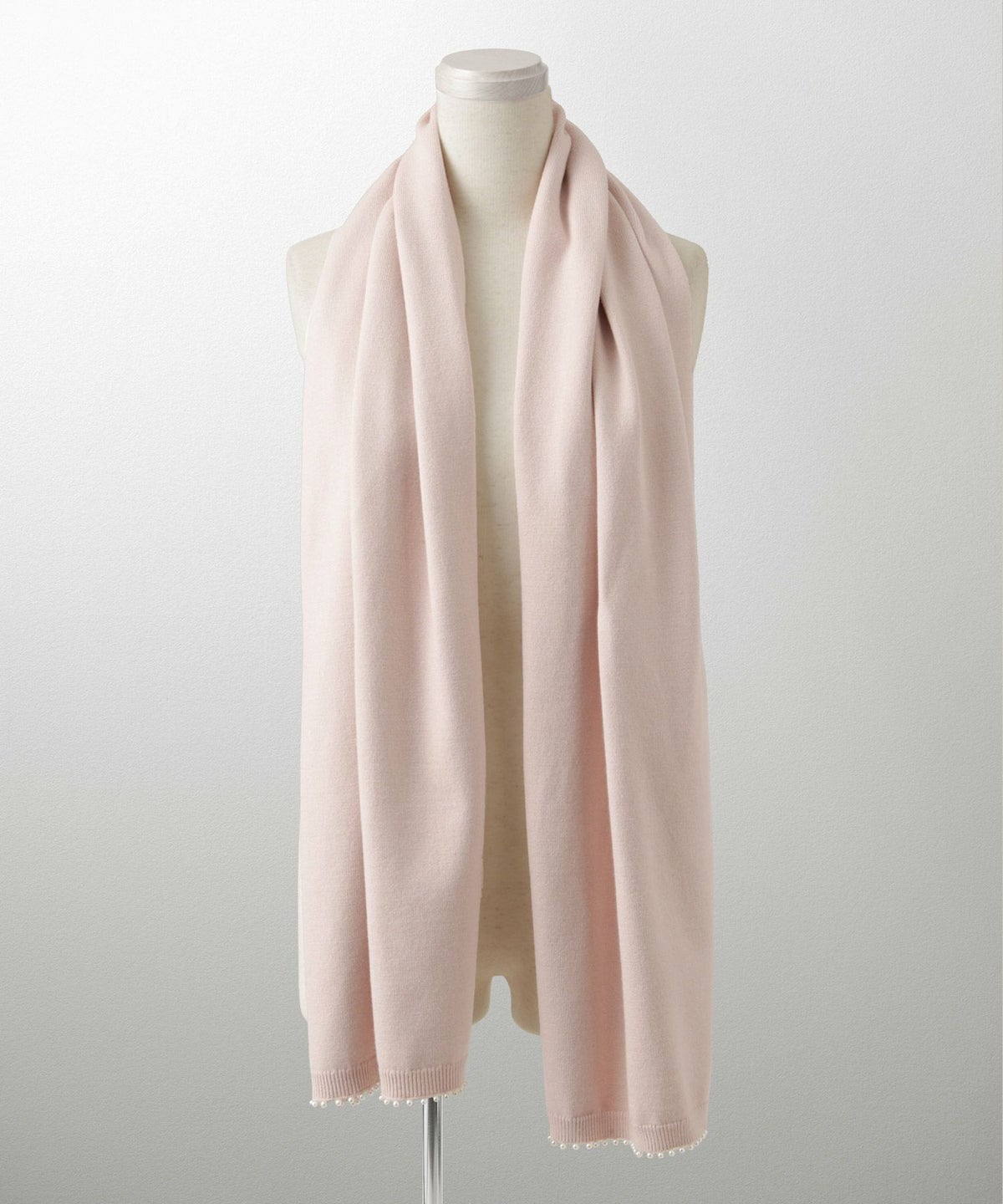 ストール付きニットプルオーバー 2点セット レディース アンゴラタッチ 秋 冬 アイボリー ピンク サックス ブラック M