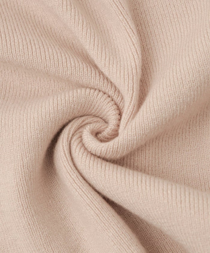 ストール付きニットプルオーバー 2点セット レディース アンゴラタッチ 秋 冬 アイボリー ピンク サックス ブラック M