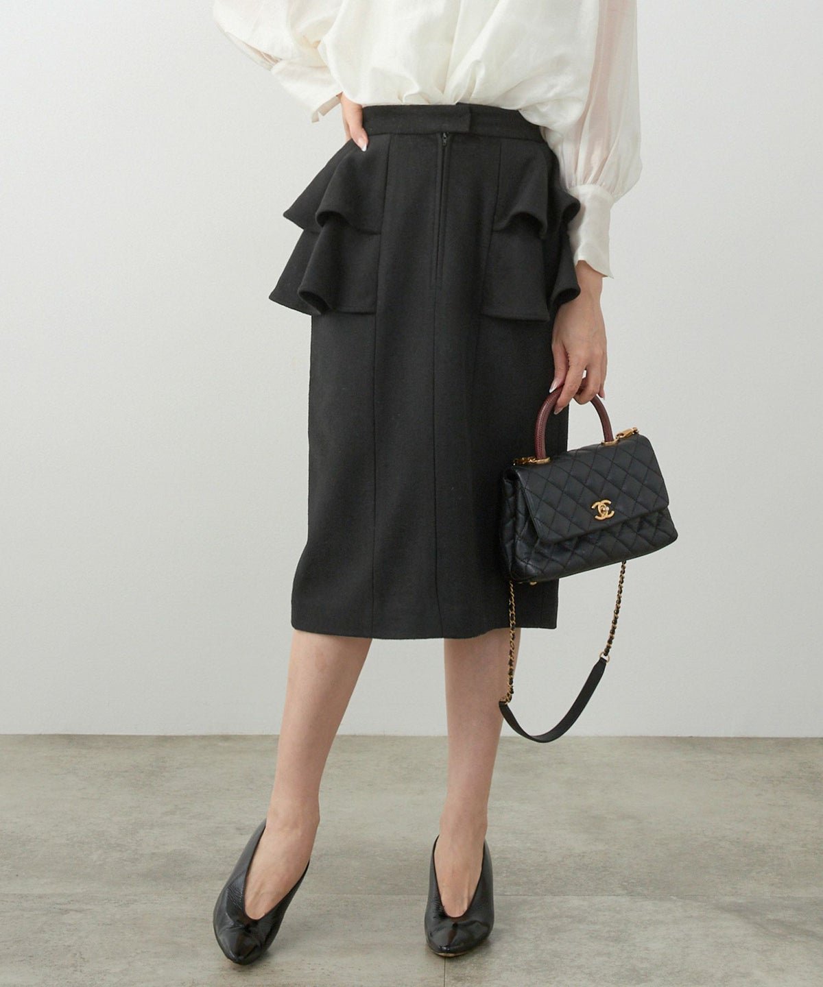 レディース大人可愛い上品きれいめ体型カバーオフィス大人カジュアルフェミニンジョイントスペース