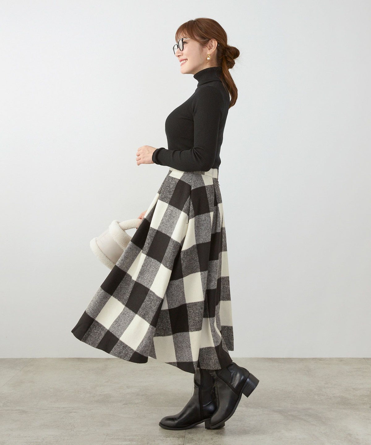 レディース 大人可愛い 上品 きれいめ 体型カバー オフィス 大人カジュアル フェミニン 柄 秋冬 ジョイントスペース