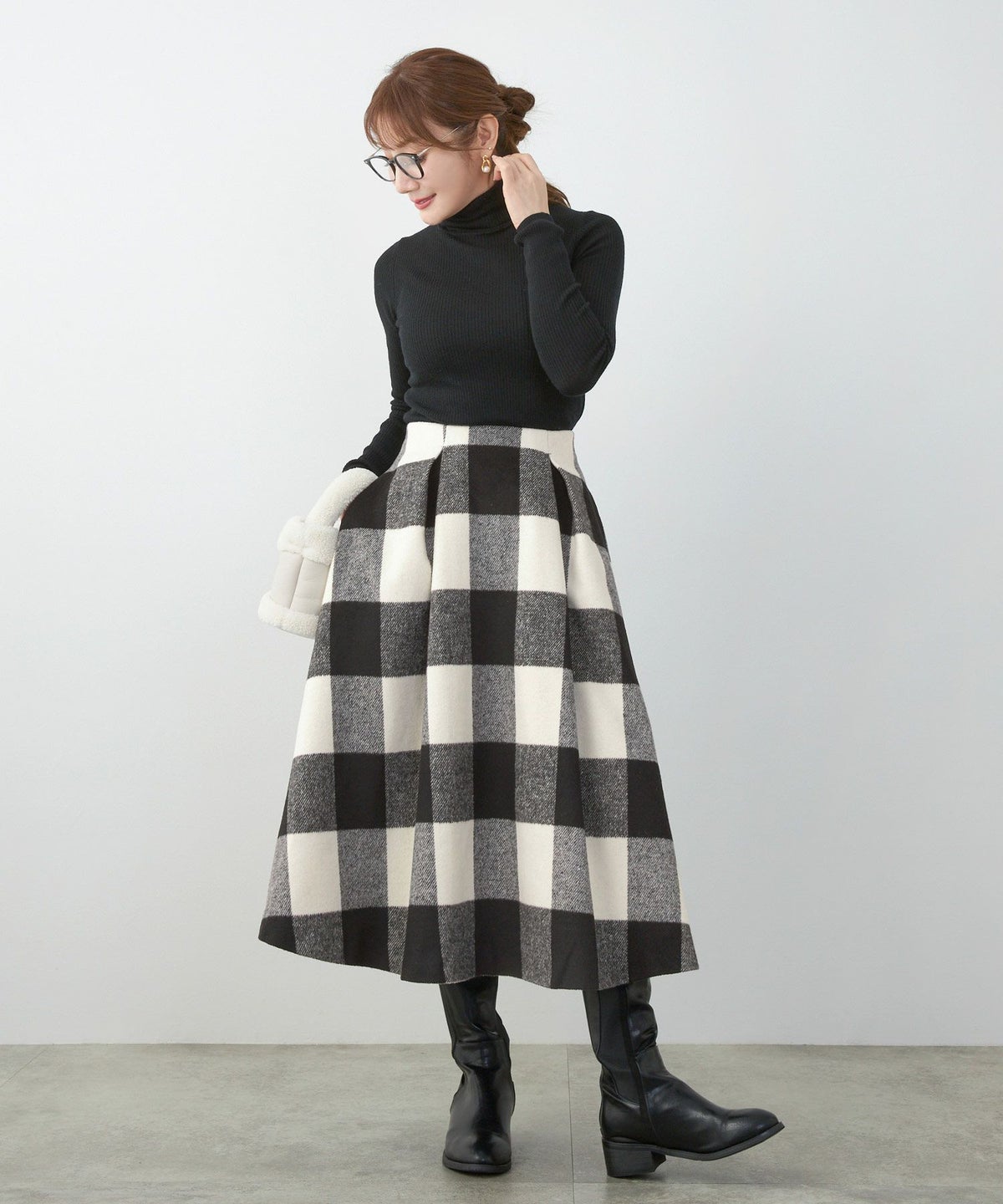 レディース 大人可愛い 上品 きれいめ 体型カバー オフィス 大人カジュアル フェミニン 柄 秋冬 ジョイントスペース