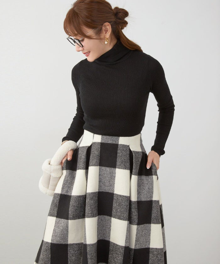 レディース 大人可愛い 上品 きれいめ 体型カバー オフィス 大人カジュアル フェミニン 柄 秋冬 ジョイントスペース