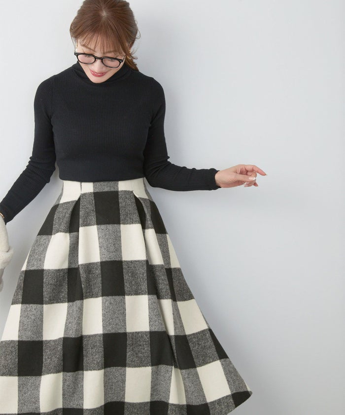 レディース 大人可愛い 上品 きれいめ 体型カバー オフィス 大人カジュアル フェミニン 柄 秋冬 ジョイントスペース