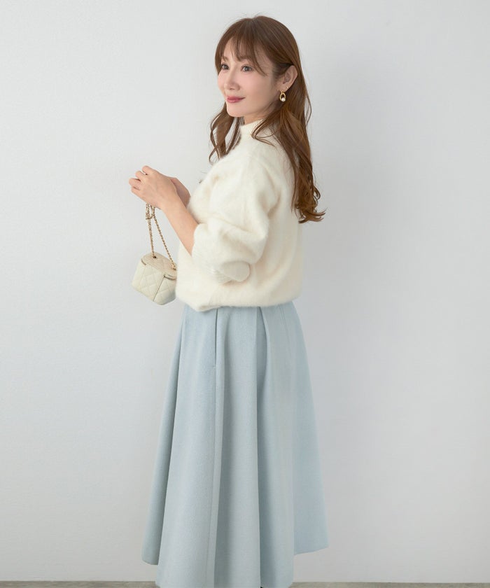 レディース 大人可愛い 上品 きれいめ 体型カバー オフィス 大人カジュアル フェミニン 柄 秋冬 ジョイントスペース