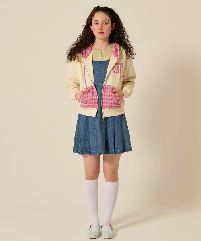 デニム/プリーツ/ジャンスカ/ワンピース