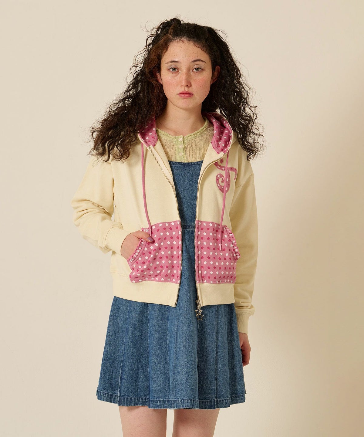 デニム/プリーツ/ジャンスカ/ワンピース