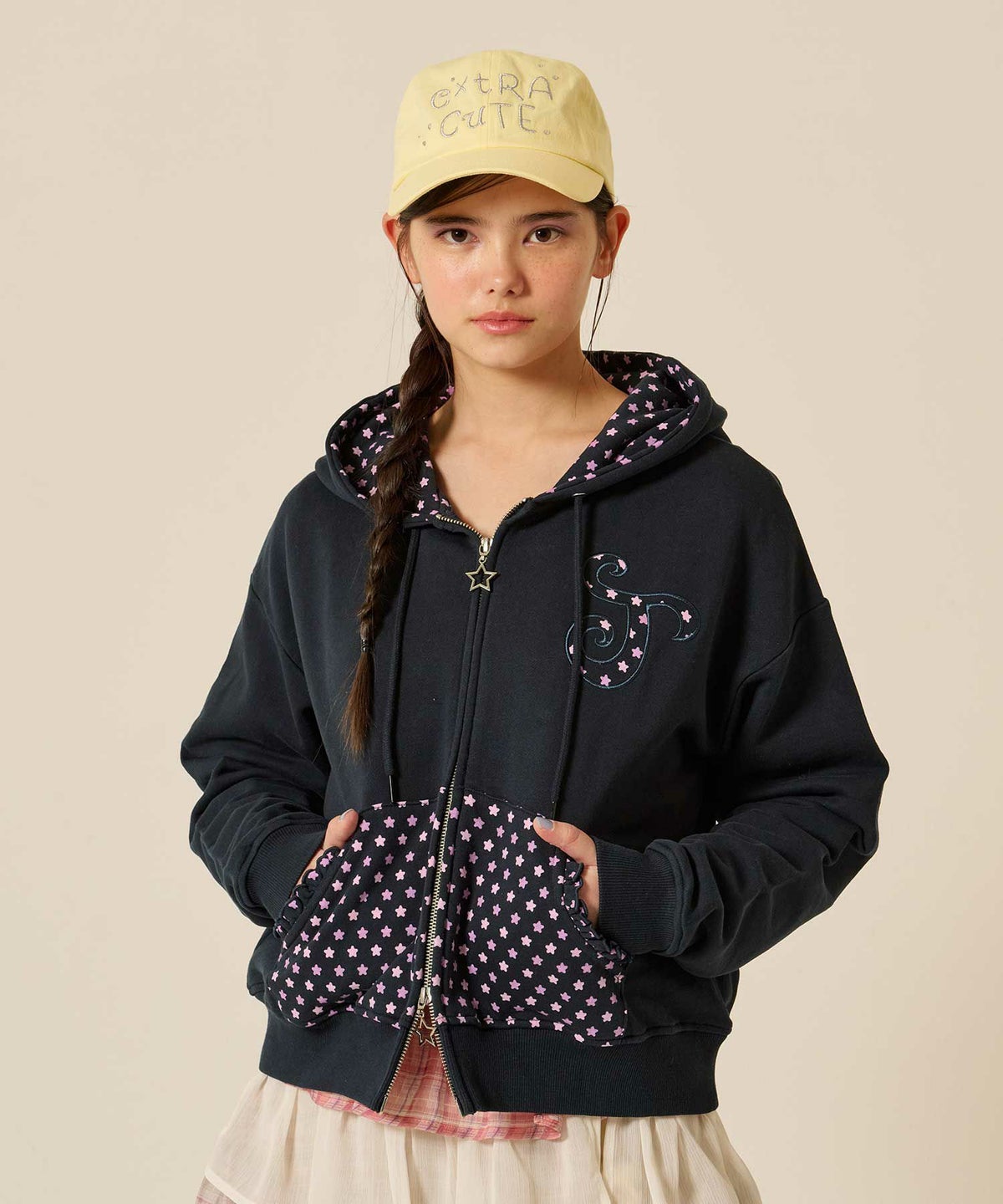 ダブルジップ/スター/パーカー