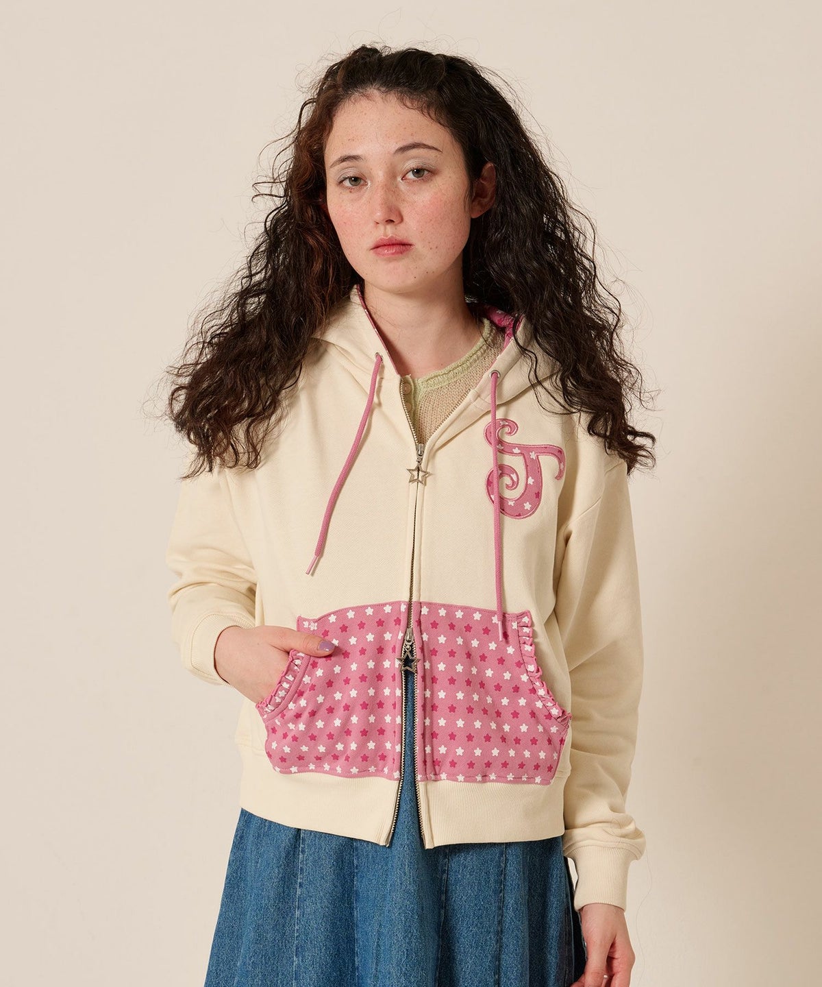 ダブルジップ/スター/パーカー